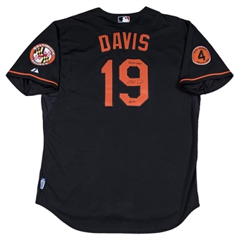 2013 Chris Davis Game Used, Signed & Inscribed Baltimore Orioles Alternate Jersey Used on 5/17/13 (MLB Authenticated)